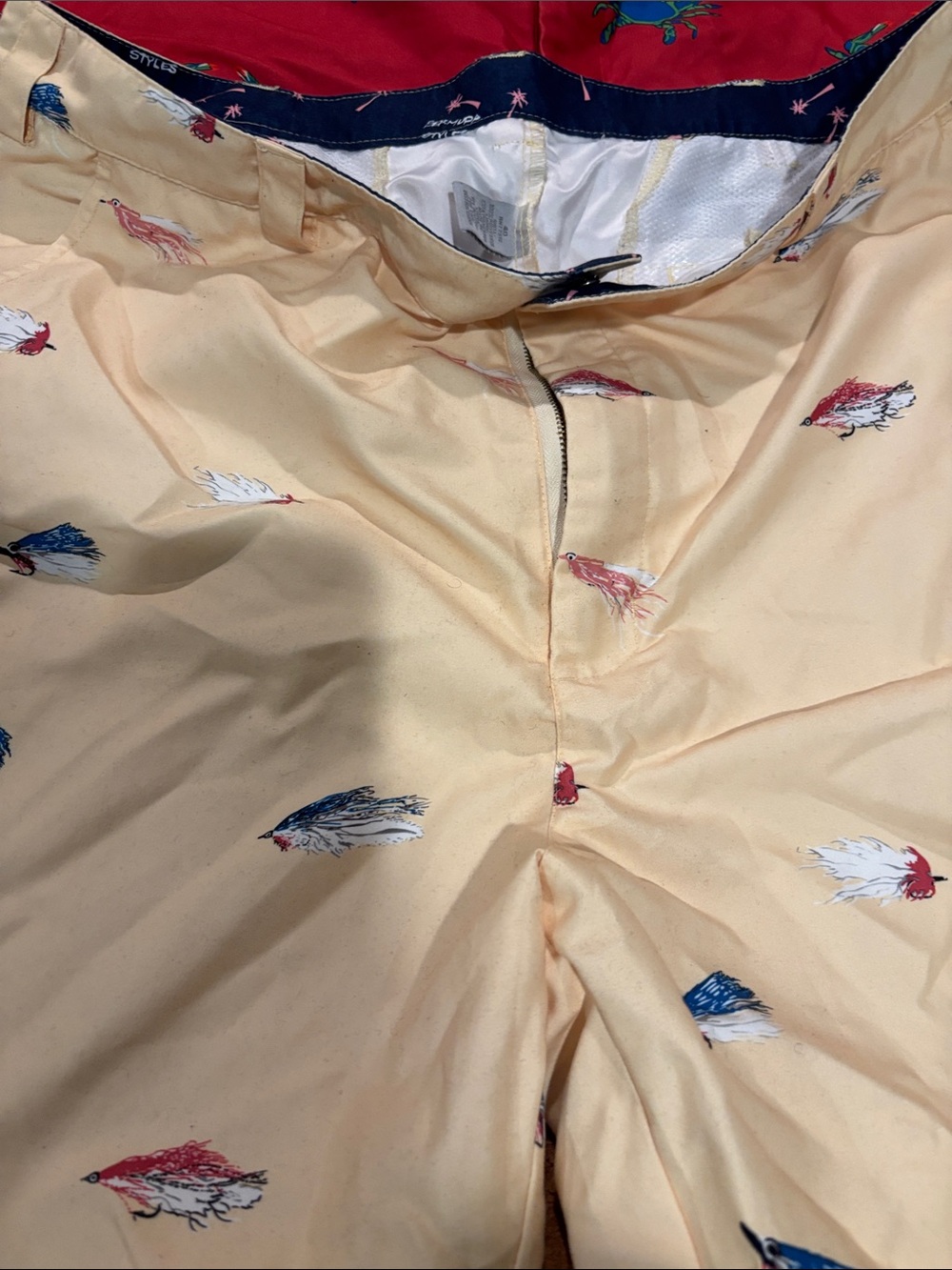 Men's Peach Printed Shirt with Bird Motif